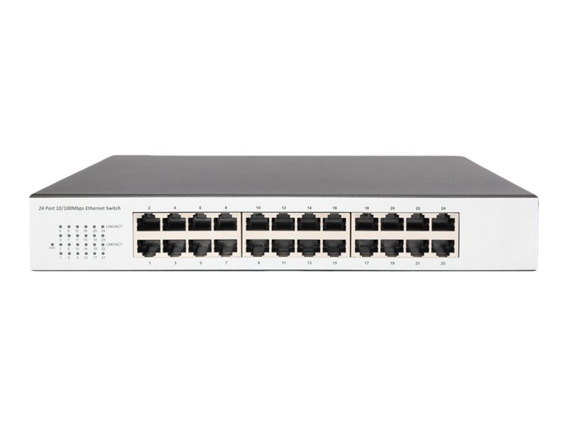 DIGITUS Professional Fast Ethernet N-Way Switch DN-60021-2 - Switch - unmanaged - 24 x 10/100 - Desktop, an Rack montierbar