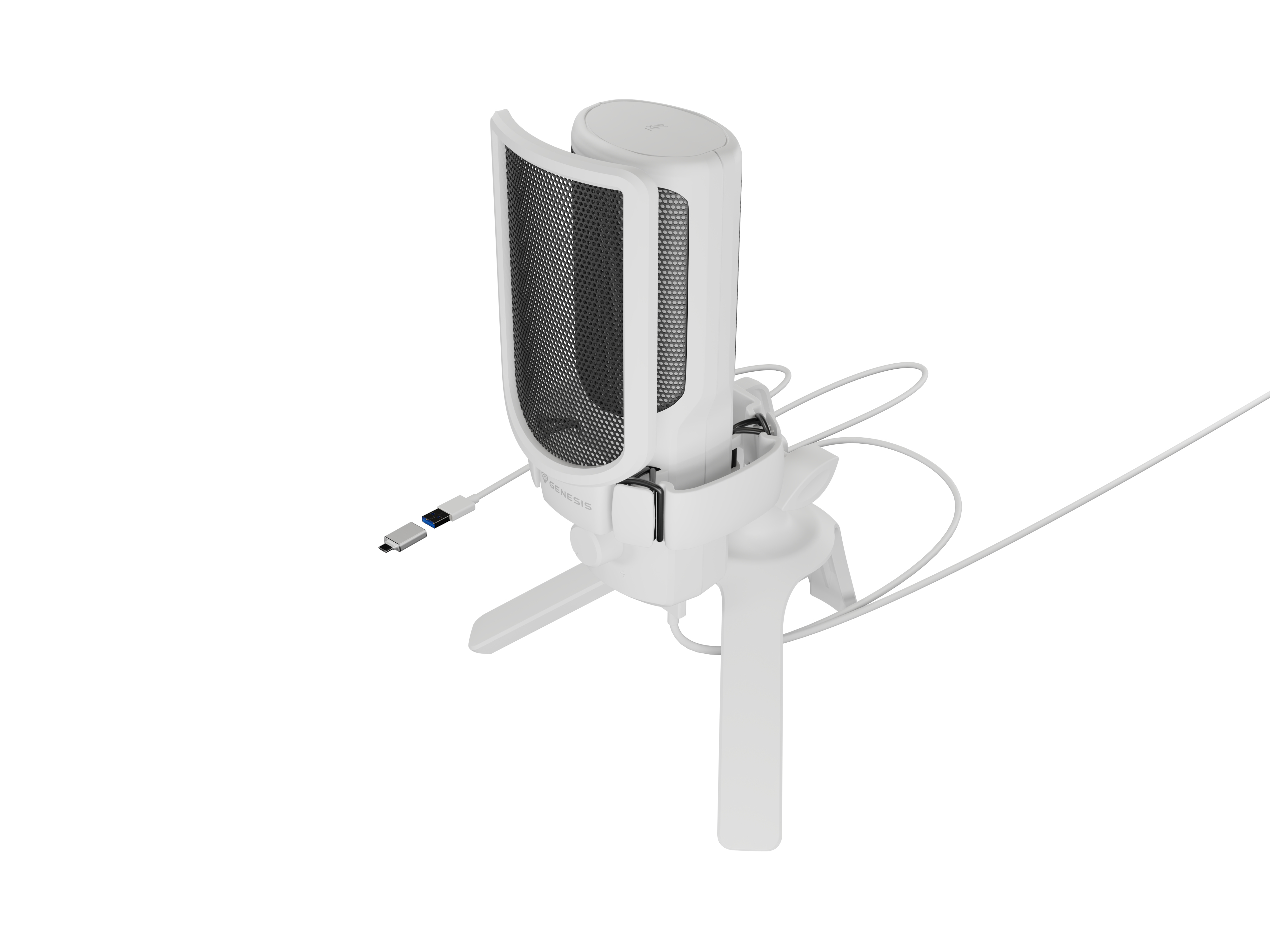 natec Gaming Mikrofon RADIUM 250 USB weiß, Ansicht 2