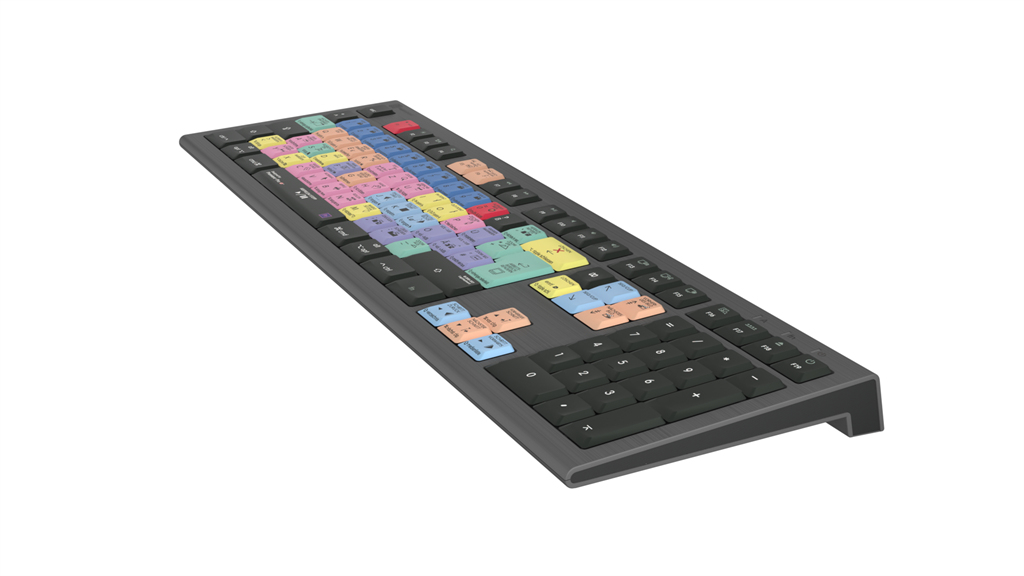 Logickeyboard Adobe Premiere Pro CC Astra 2 - Kabelgebunden - USB - Scherenschalter - LED - Grau - TL: Deutsch, QWERTZ, Ansicht 2