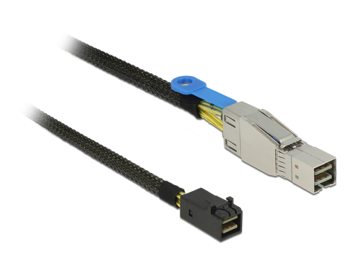 Delock 83618, 1 m, Mini SAS HD SFF-8644, Mini SAS HD SFF-8643, Gerade, Gerade, Männlich/Männlich