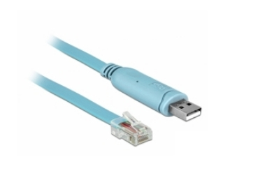 Delock 63289, USB Typ-A, RJ-45, Blau, FTDI FT232RL, 256 B, Polybag