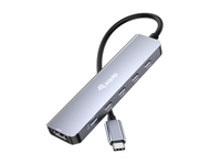 Equip Adapter USB-C->HDMI/3xUSB-C/USB PD 4K/60Hz Alu. - Adapter - Digital/Daten