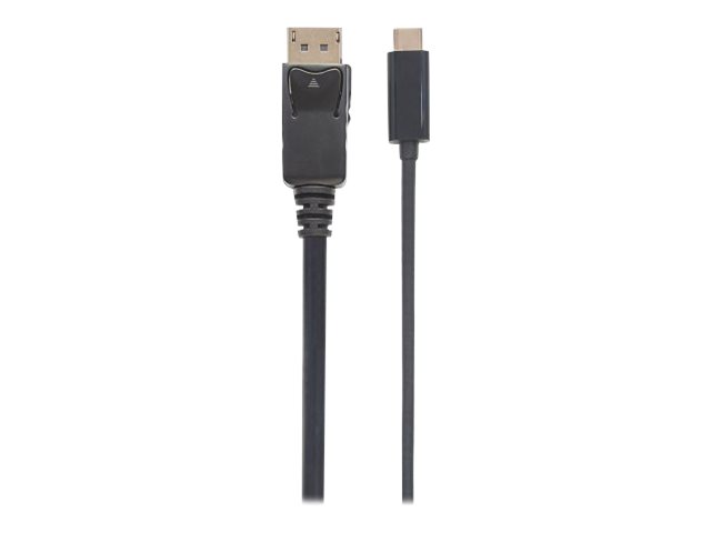 Manhattan USB-C to DisplayPort Cable, 4K@60Hz, 1m, Male to Male, Black, Three Year Warranty, Polybag - Adapterkabel - USB-C (M)