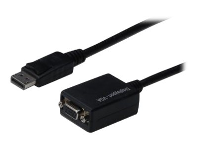 ASSMANN - DisplayPort-Adapter - DisplayPort (M) zu HD-15 (VGA) (W) - 15 cm - geformt - Schwarz