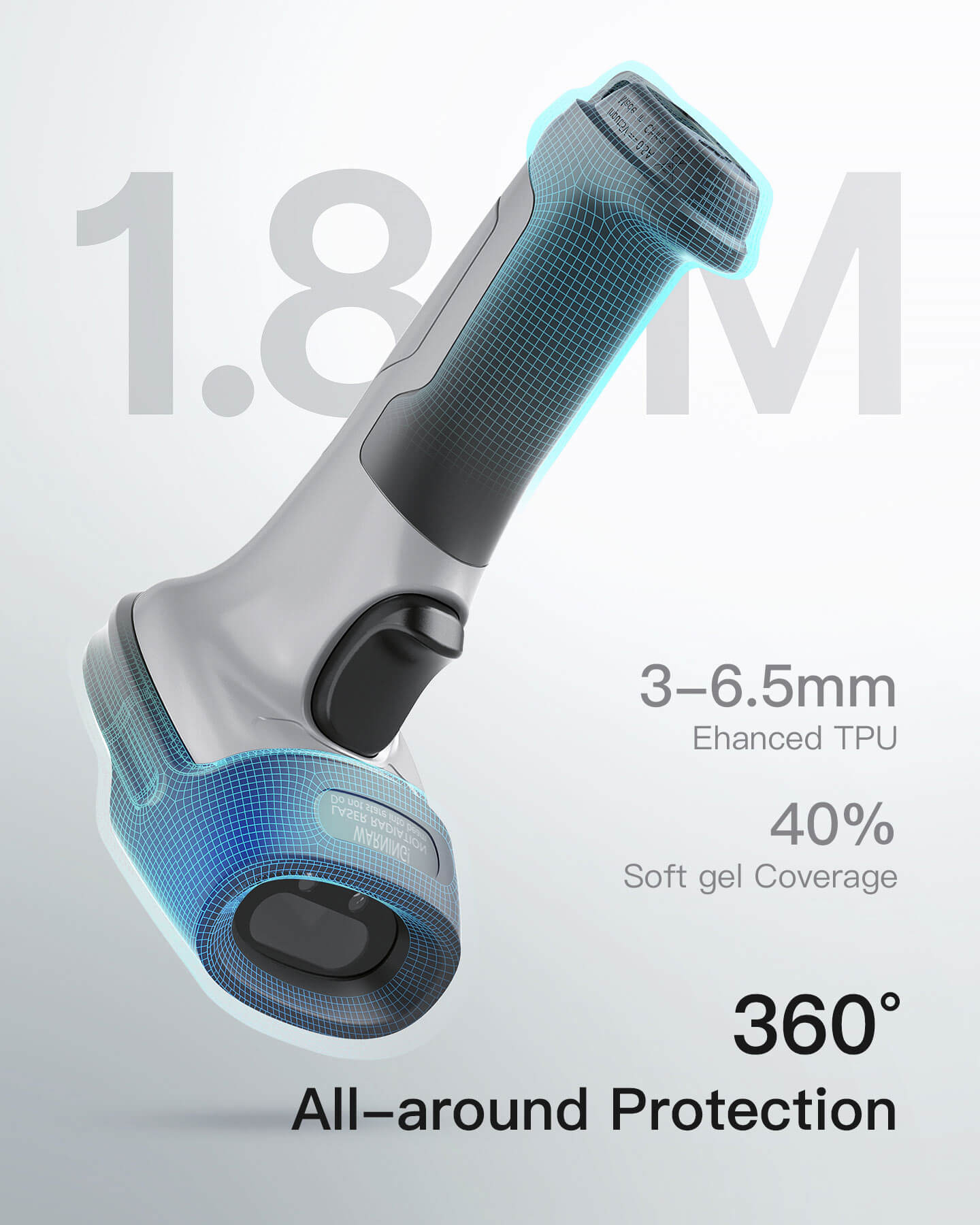 Inateck Barcodescanner 70 gray[BCST-70_gray] - Barcode-Scanner, Ansicht 4