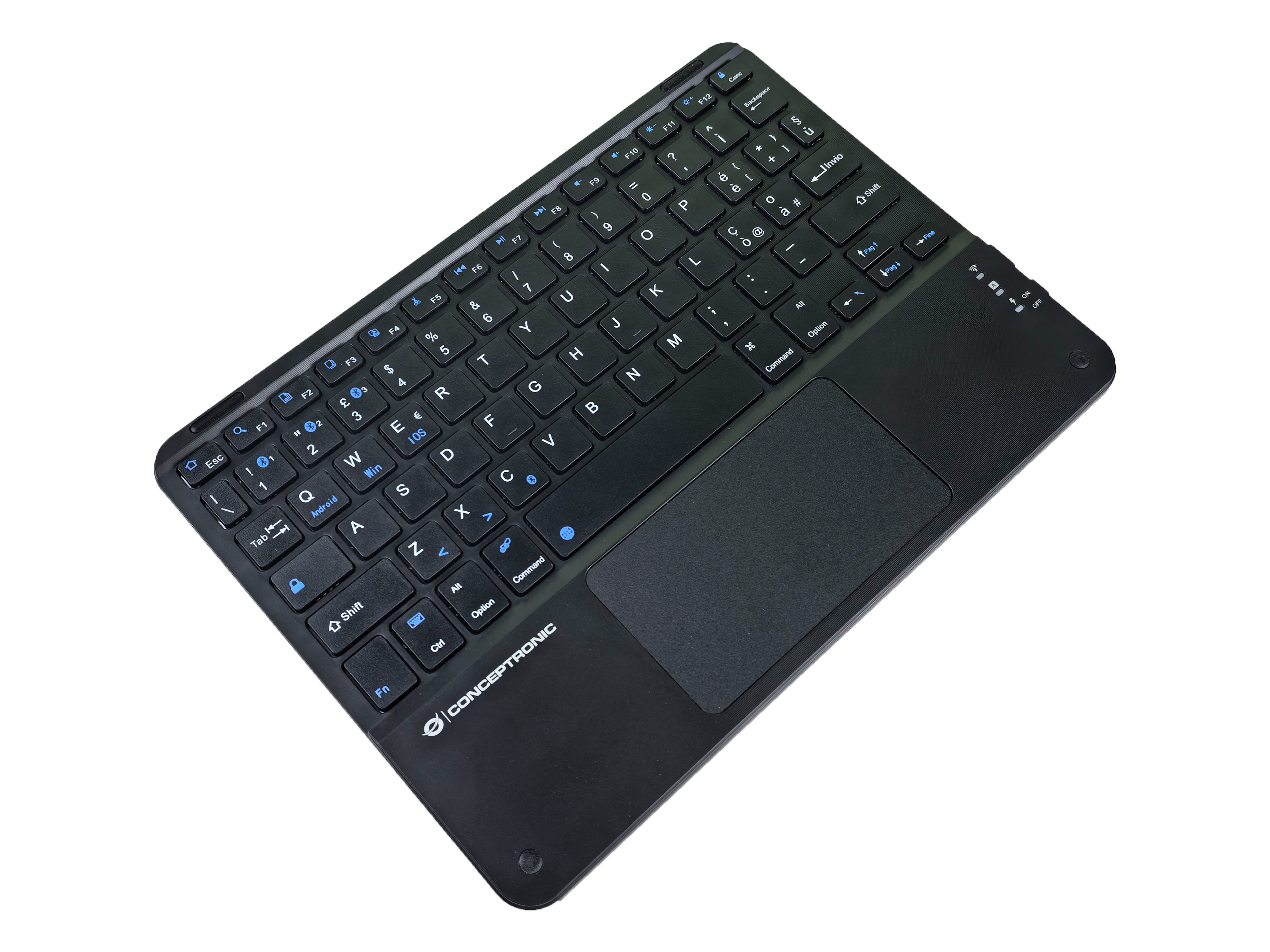 Conceptronic Wireless Tastatur 10 schwarz - Tastatur - TL: Italienisch, QWERTY, Ansicht 2