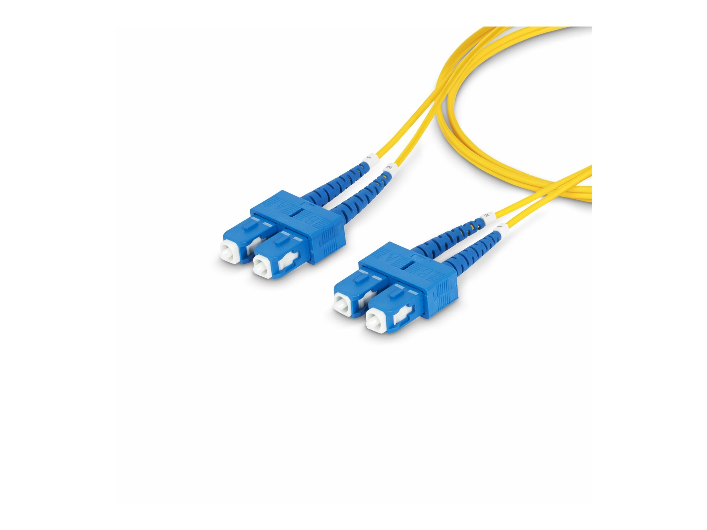 StarTech.com 30m (98.4ft) SC to SC (UPC) OS2 Single Mode Duplex Fiber Optic Cable 9125µm Laser Optimized 40G100G Zipcord Bend Insensitive Low Insertion Loss - LSZH Fiber Patch Cord (SMDOS2SCSC30M)