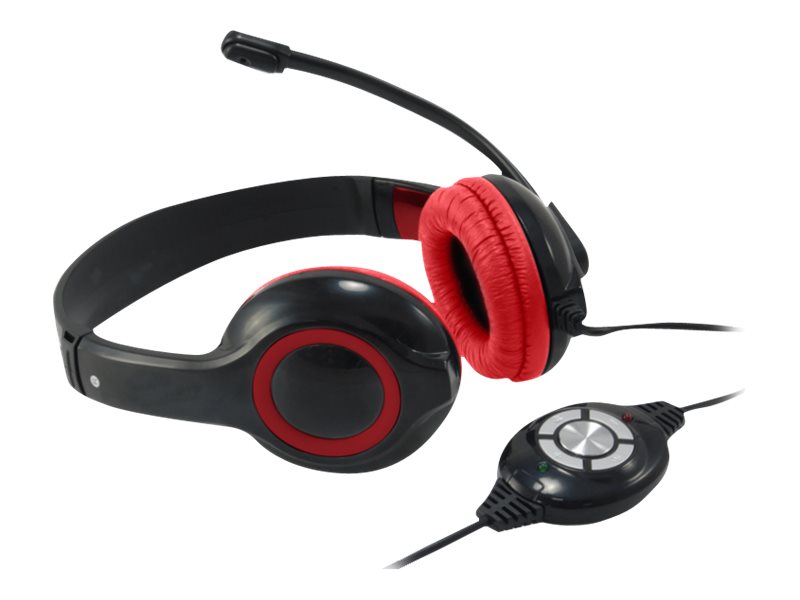 onceptronic CCHATSTARU2R - Headset - On-Ear - rot