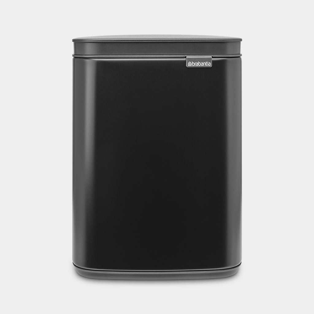 Brabantia Bo Waste Bin - 4 l - Rechteckig - Stahl - Schwarz - Stahl - Manuell