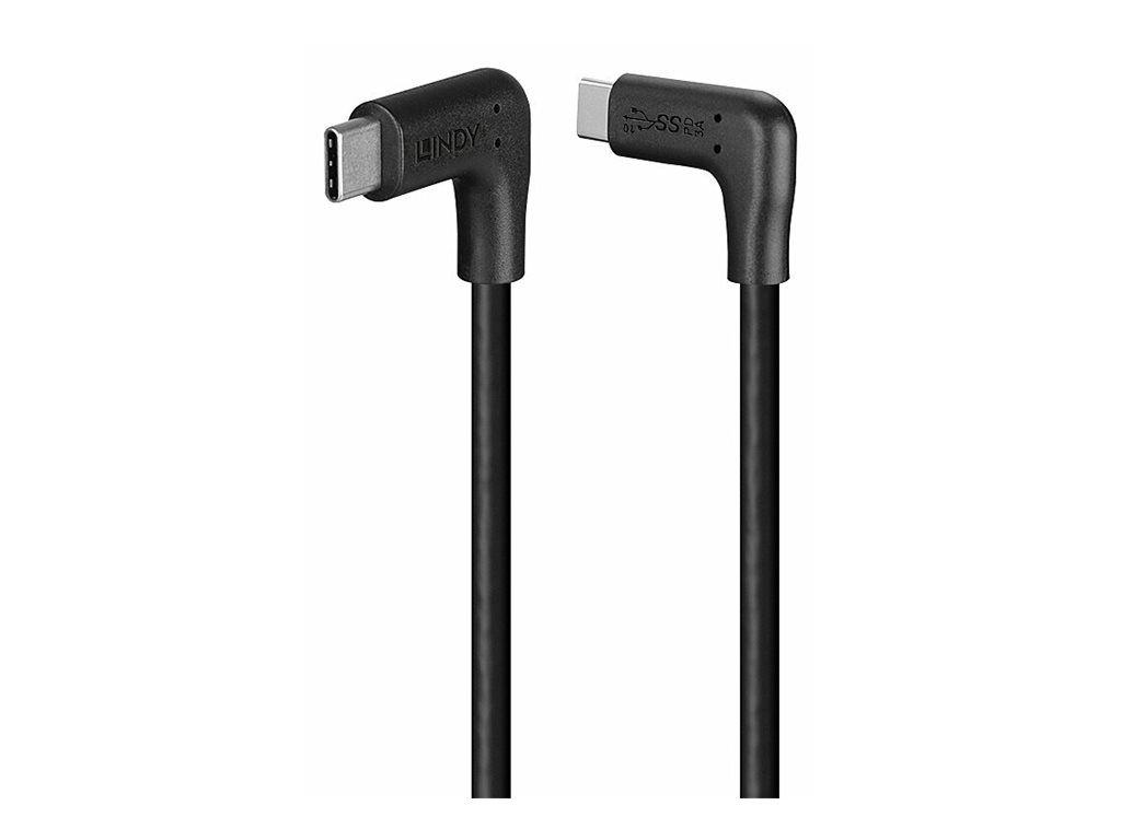 Lindy 1m USB 3.2 Typ C Kabel 2 x 90° gewinkelt - Kabel - Digital/Daten, Ansicht 4