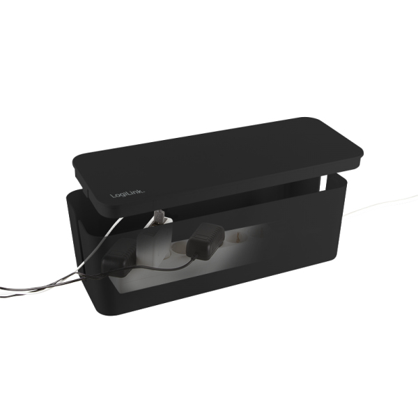 LogiLink Set Kabelmanagement-Box - Schwarz, Ansicht 2