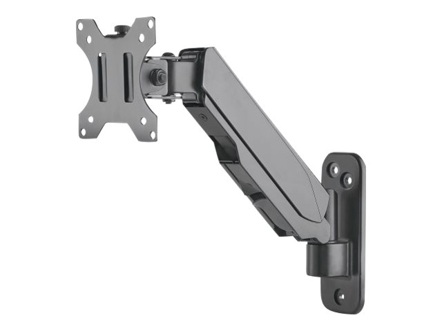 Manhattan TV & Monitor Mount, Wall, Spring Arm, 1 screen, Screen Sizes: 17-32", Black, VESA 75x75 to 100x100mm, Max 8kg, Height Adjustable Swivel Arm (2 pivots)