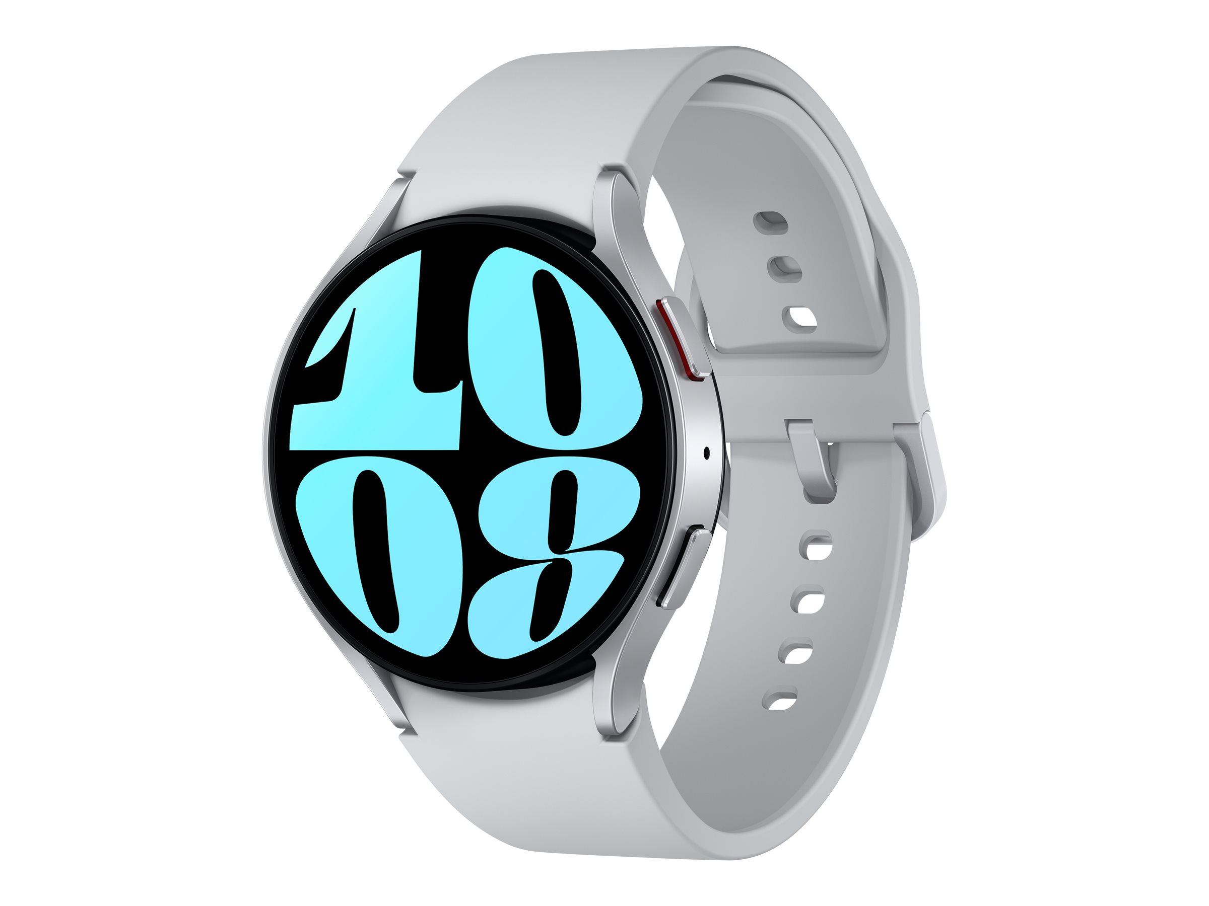 Samsung Galaxy Watch6 - 44 mm - intelligente Uhr mit Sportband - Silber - Bandgröße: ML - Anzeige 3.73 cm (1.5)