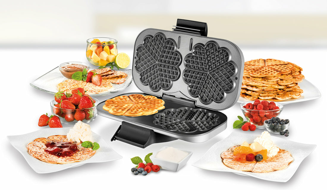 UNOLD 48241 - Waffeleisen - 1.2 kW - Silber, Ansicht 2