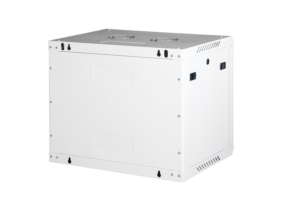 ROLINE Basic Plus - Gehäuse Netzwerkschrank - 600x450 BxT - geeignet für Wandmontage - RAL 7035, Hellgrau - 9U - 19, Ansicht 3