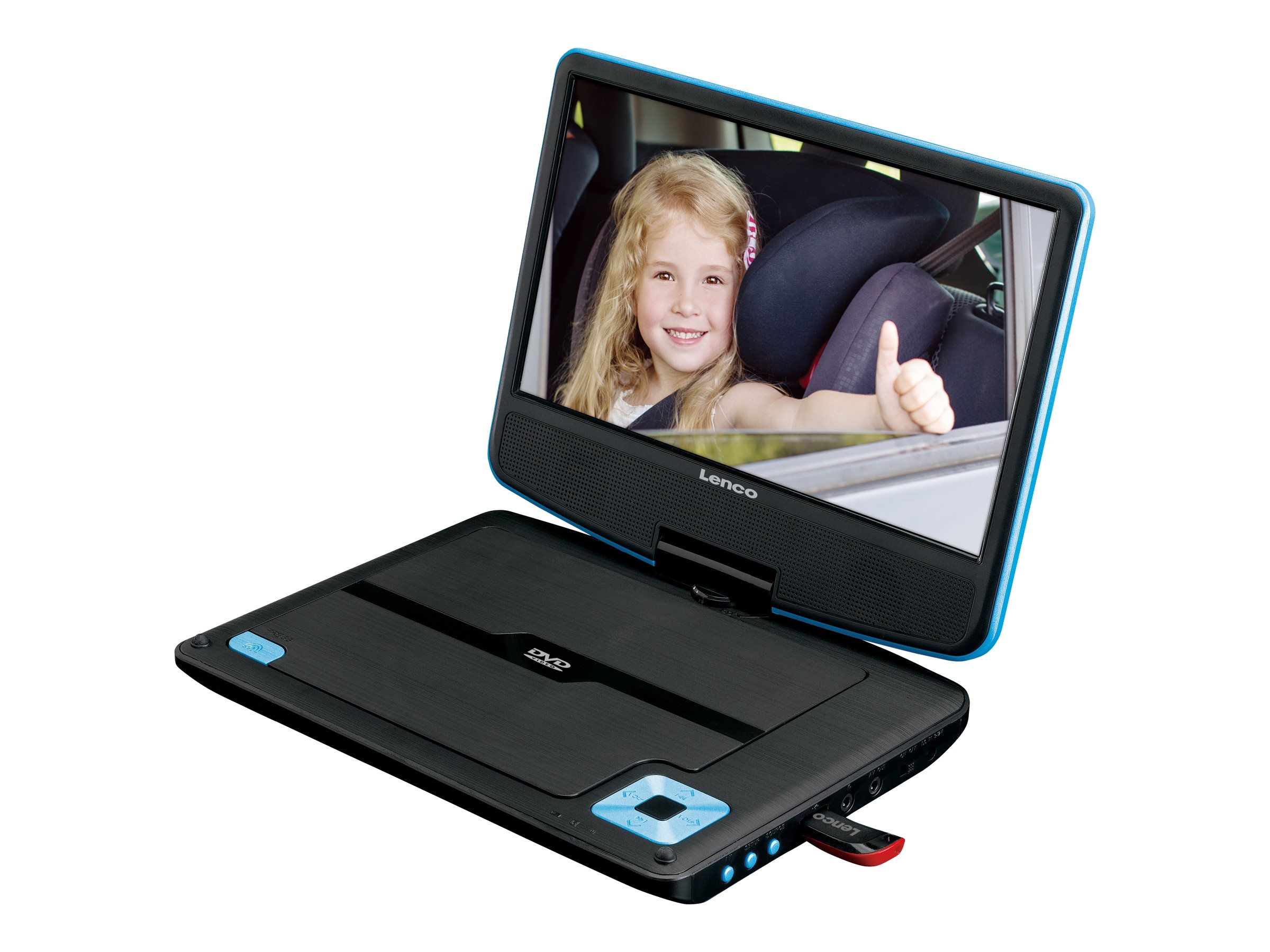 Lenco DVP-910 - DVD-Player - tragbar -Anzeige: 22.9 cm (9"), Ansicht 3