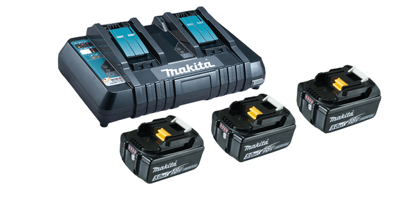 Makita DC18RD - Batterieladegerät + Batterie 3 x, Ansicht 2