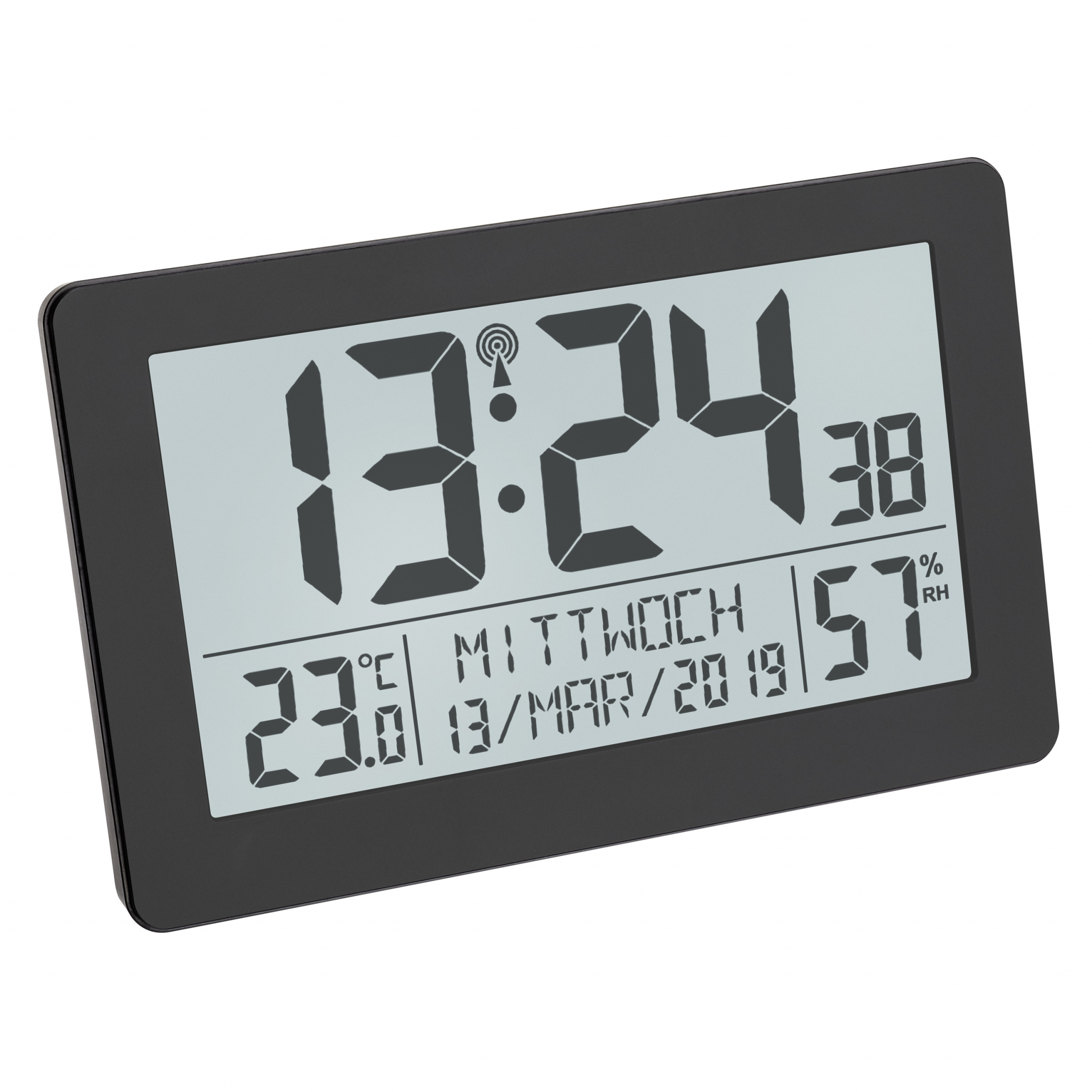 TFA 60.2557.01 - Digitaler Wecker - Rechteck - Schwarz - Kunststoff - -10 - 50 °C - °C, Ansicht 2