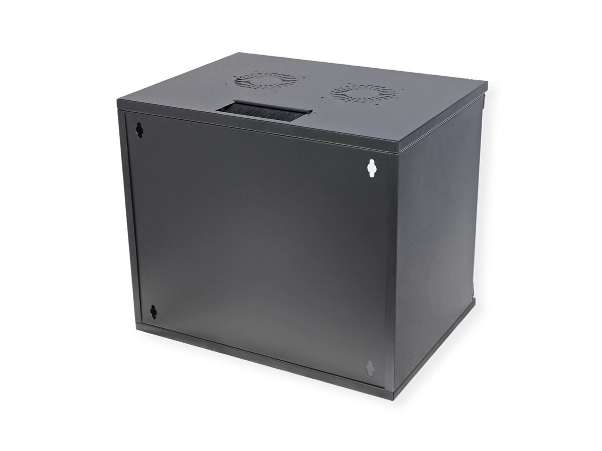 ROLINE 19 Zoll Wandgehäuse Basic 9 HE 540x400 BxT Bausatz schwarz - Wandgehäuse, Ansicht 4