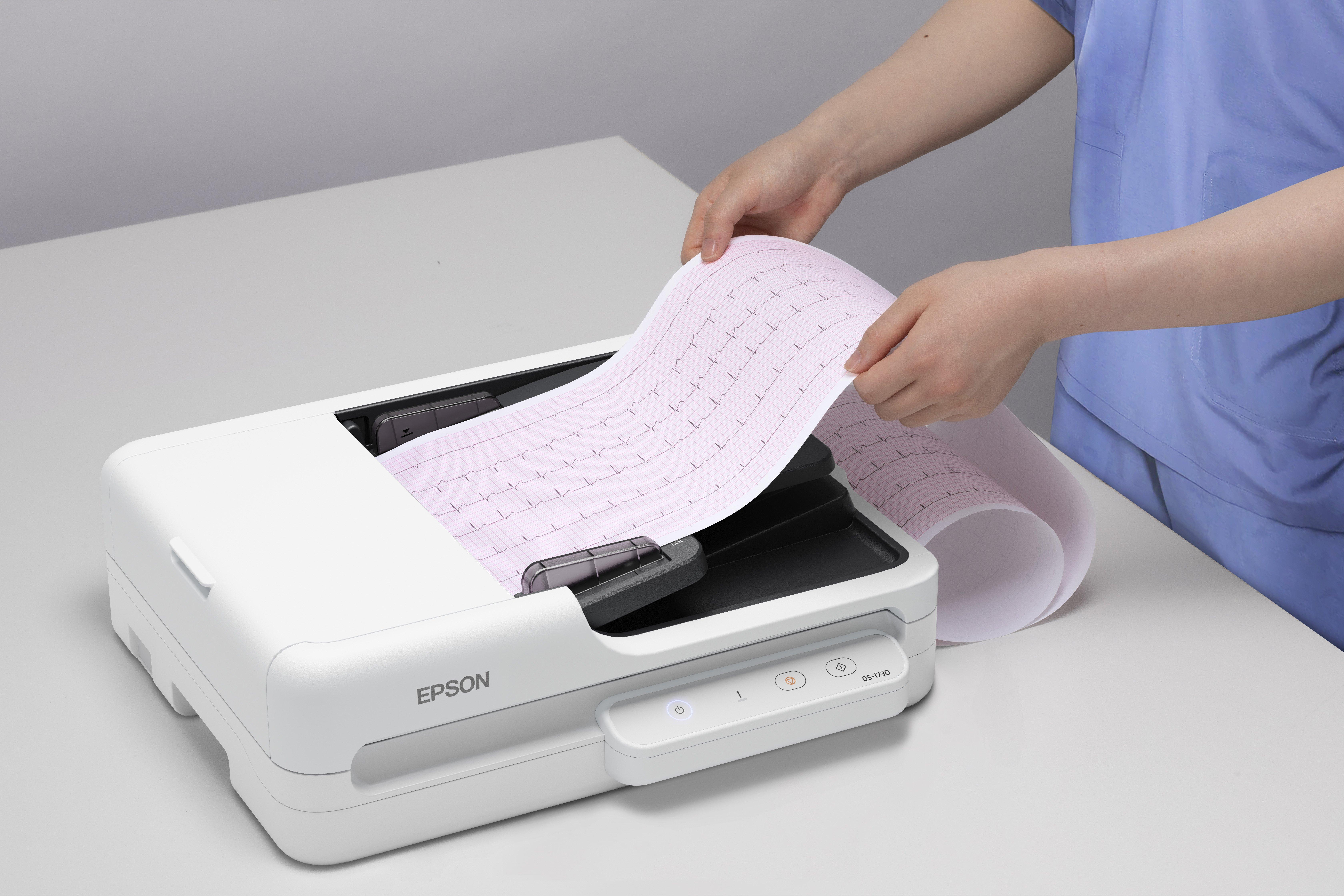 Epson WorkForce DS-1730 - Dokumentenscanner - Duplex - 215.9 x 3048 mm - 1200 dpi x 1200 dpi - bis zu 30 Seiten/Min., Ansicht 2