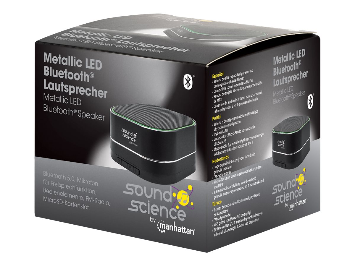 Manhattan Sound Science Metallic Bluetooth Speaker (Clearance Pricing)