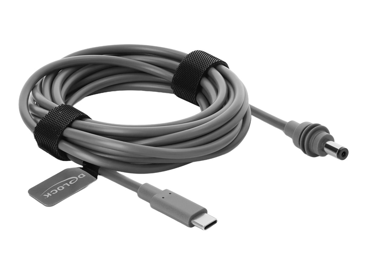 Delock Stromkabel - USB-C (M) zu Gleichstromstecker 5,5 x 2,1 mm (M)