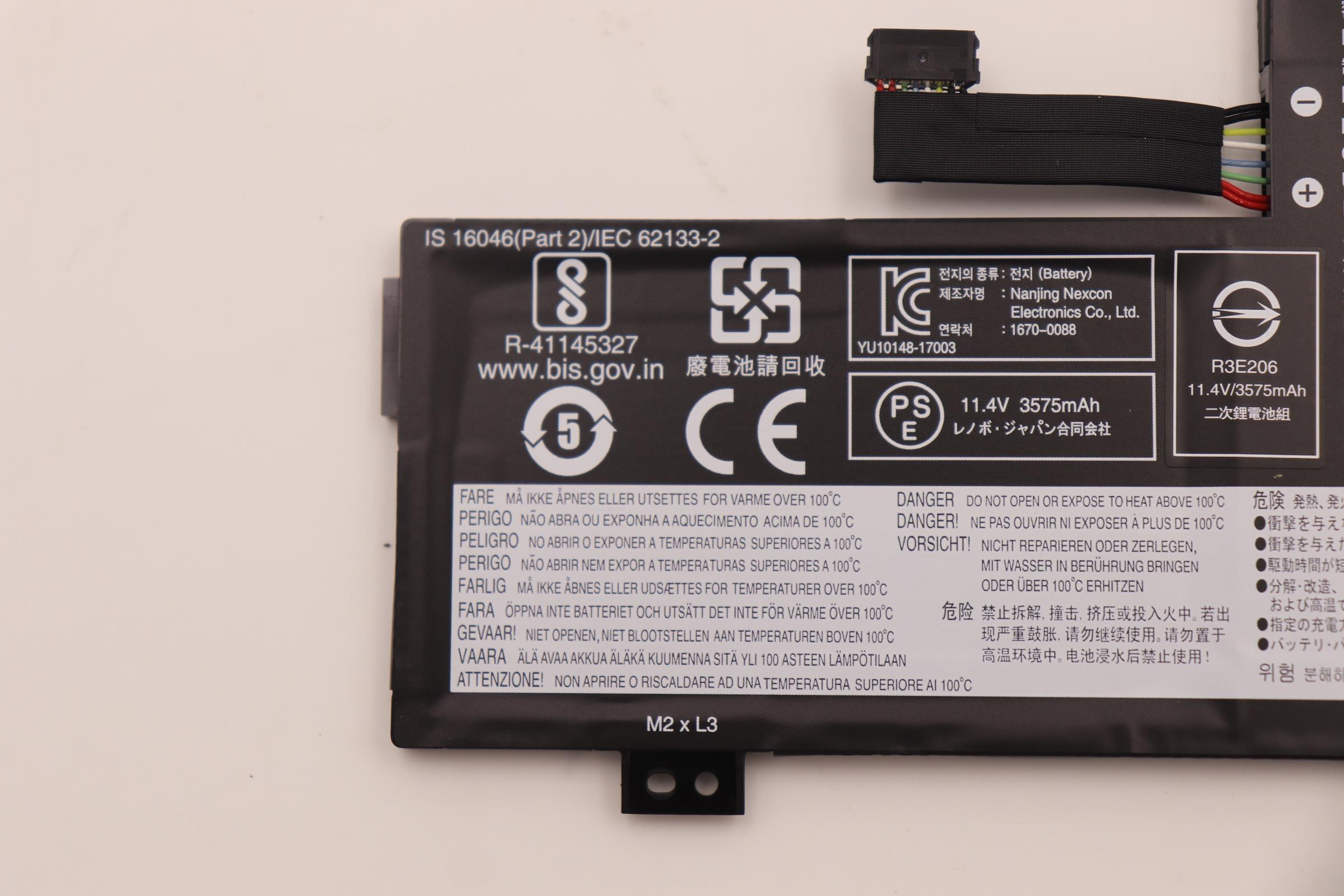 Lenovo Battery Internal 3c 42Wh LiIon LGC 5B10W13946 - Batterie - 42 mAh, Ansicht 3