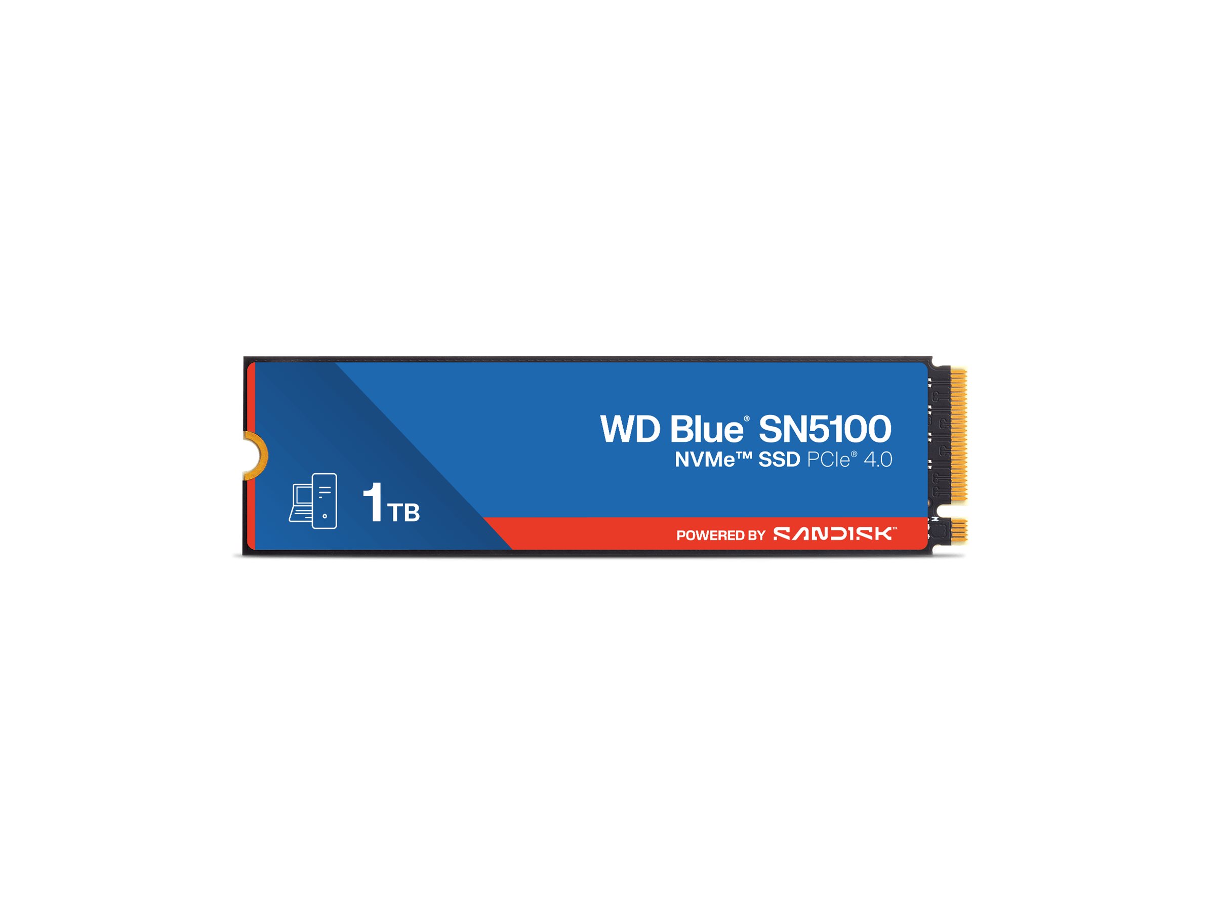 WD Blue SN5100 - SSD - 1 TB - intern - M.2 2280 - PCIe 4.0 (NVMe), Ansicht 3