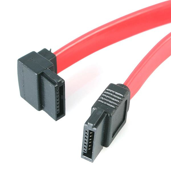 StarTech.com 15cm SATA III Kabel links gewinkelt - S-ATA Anschlusskabel - St/St, 0,152 m, SATA III, Männlich/Männlich, Rot, Gerade, Links