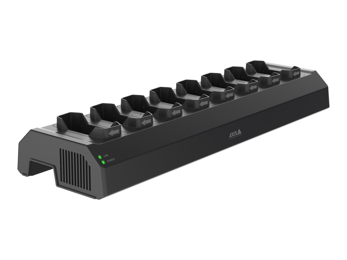 Axis W701 Mk II - Station zum Laden und Synchronisieren - 120 Watt - 8 Ausgabeanschlussstellen (Kameraanschluss für Körperkameras)
