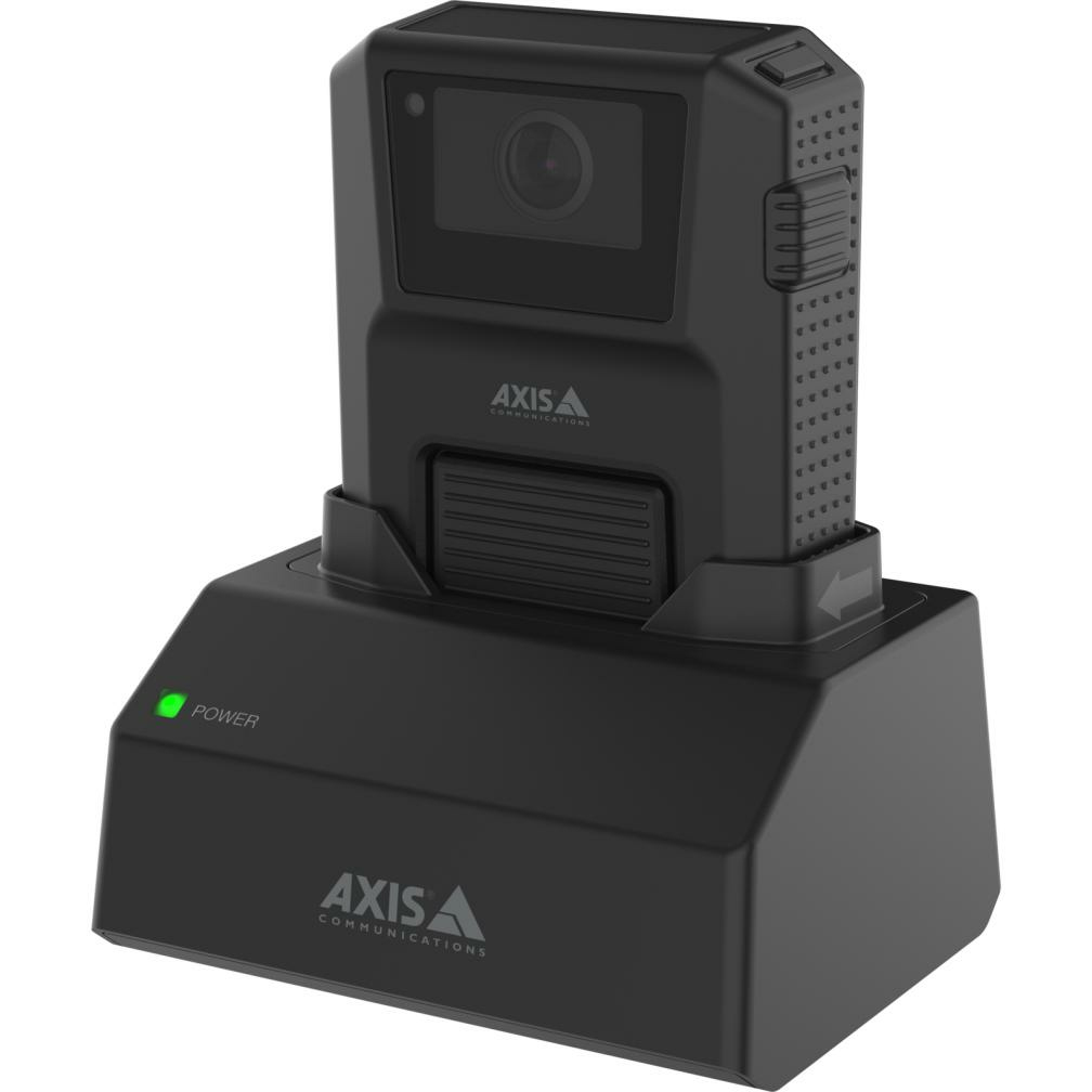 Axis W700 Mk II - Station zum Laden und Synchronisieren - 1 Schacht + AC-Netzteil - 15 Watt (Steckverbinder für Bodycam), Ansicht 2