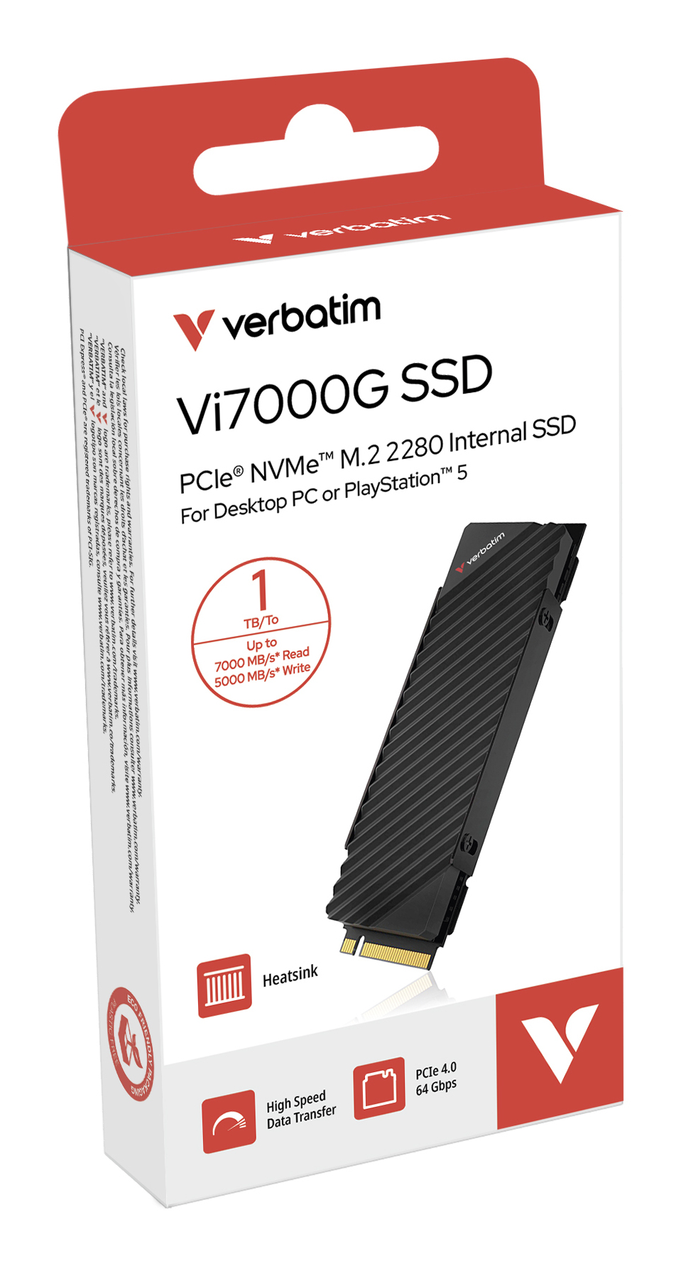 Verbatim Vi7000G - SSD - 1 TB - NVMe - intern - M.2 2280 (M.2 2230), Ansicht 4