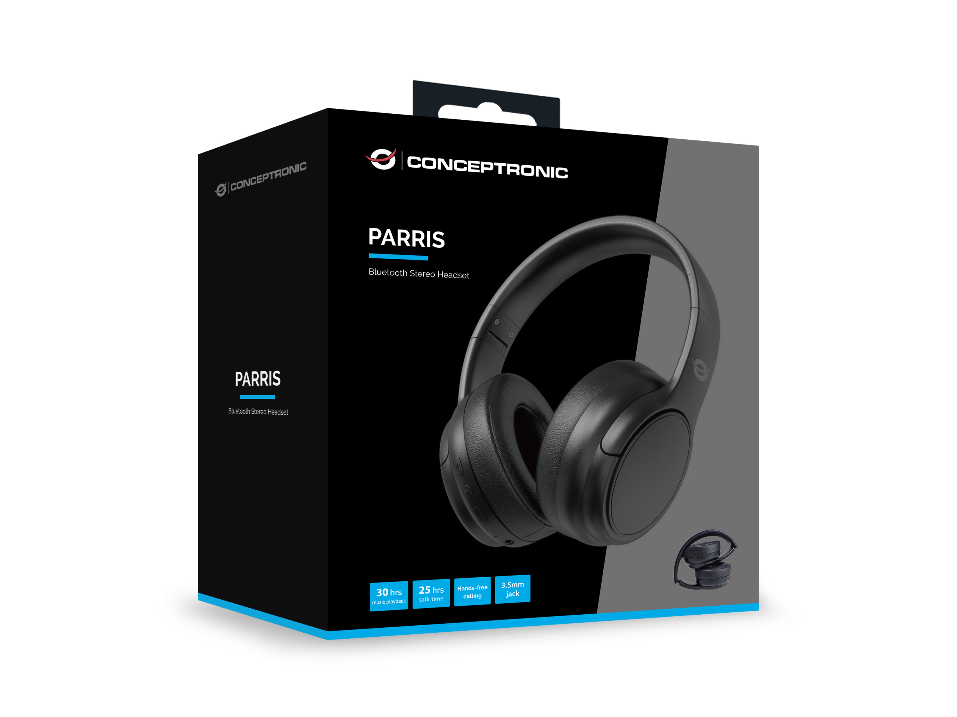 Conceptronic Headset Wireless Bluetooth 5.4 Dual-Device sw - Headset - 20 KHz, Ansicht 4