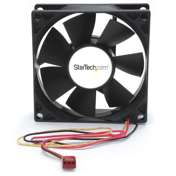 StarTech.com 80mm Gehäuselüfter - 8cm Lüfter für PC Gehäuse mit 3 pin Molex Stecker (80mmx80mmx25mm), Ansicht 2