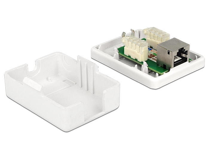 Delock Wanddose - RJ-45 - weiß, Ansicht 3