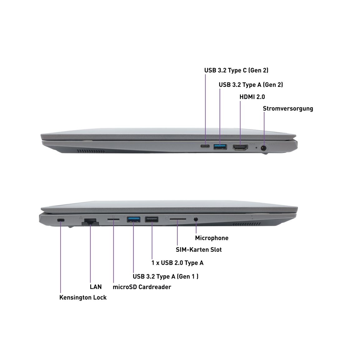 TERRA Mobile 1717R - Intel Core i7 1355U - Win 11 Pro - Intel Iris Xe Grafik - 16 GB RAM - 1 TB SSD NVMe - 43.9 cm (17.3")