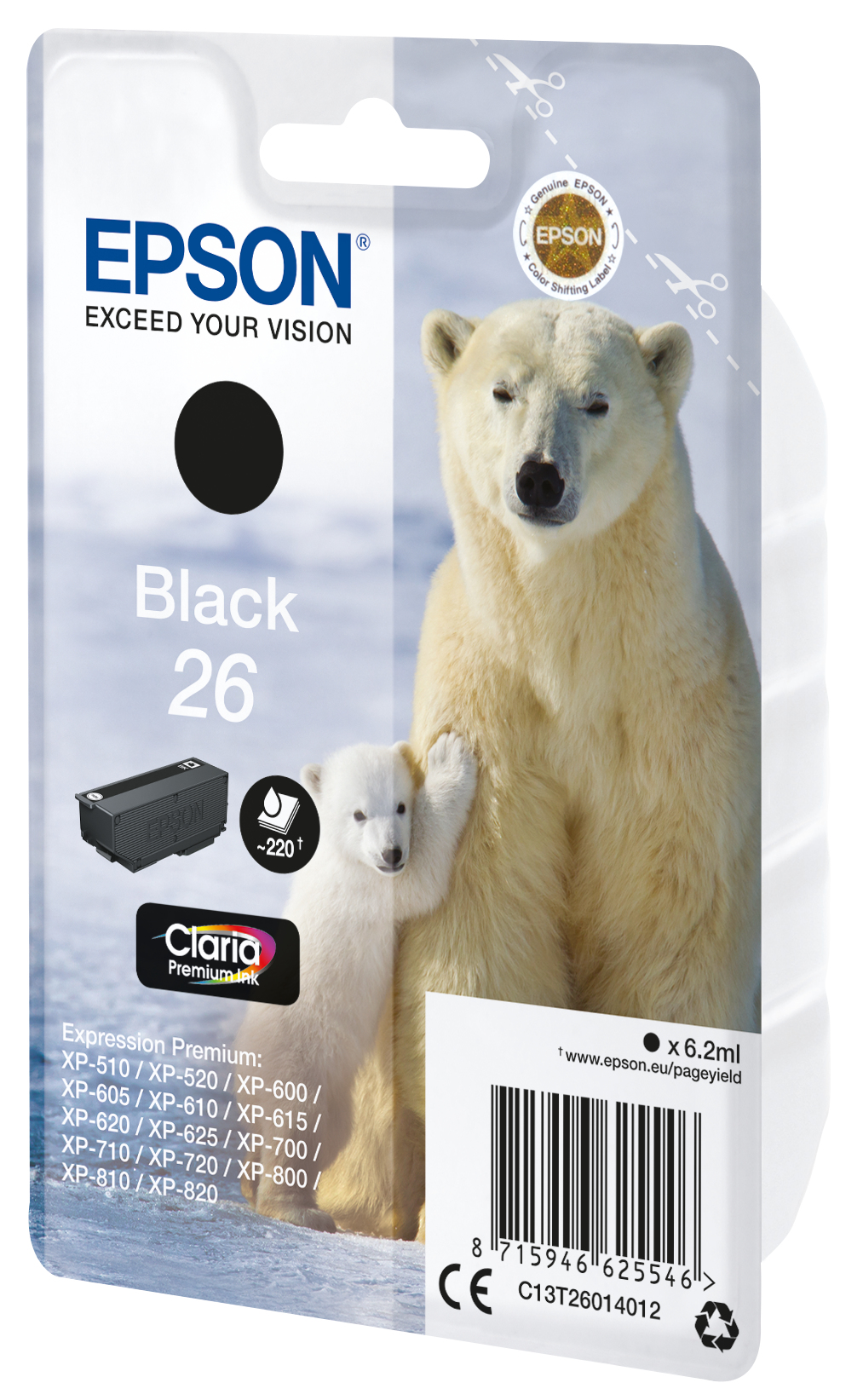 Epson 26 - 6.2 ml - Schwarz - Original - Tintenpatrone, Ansicht 4