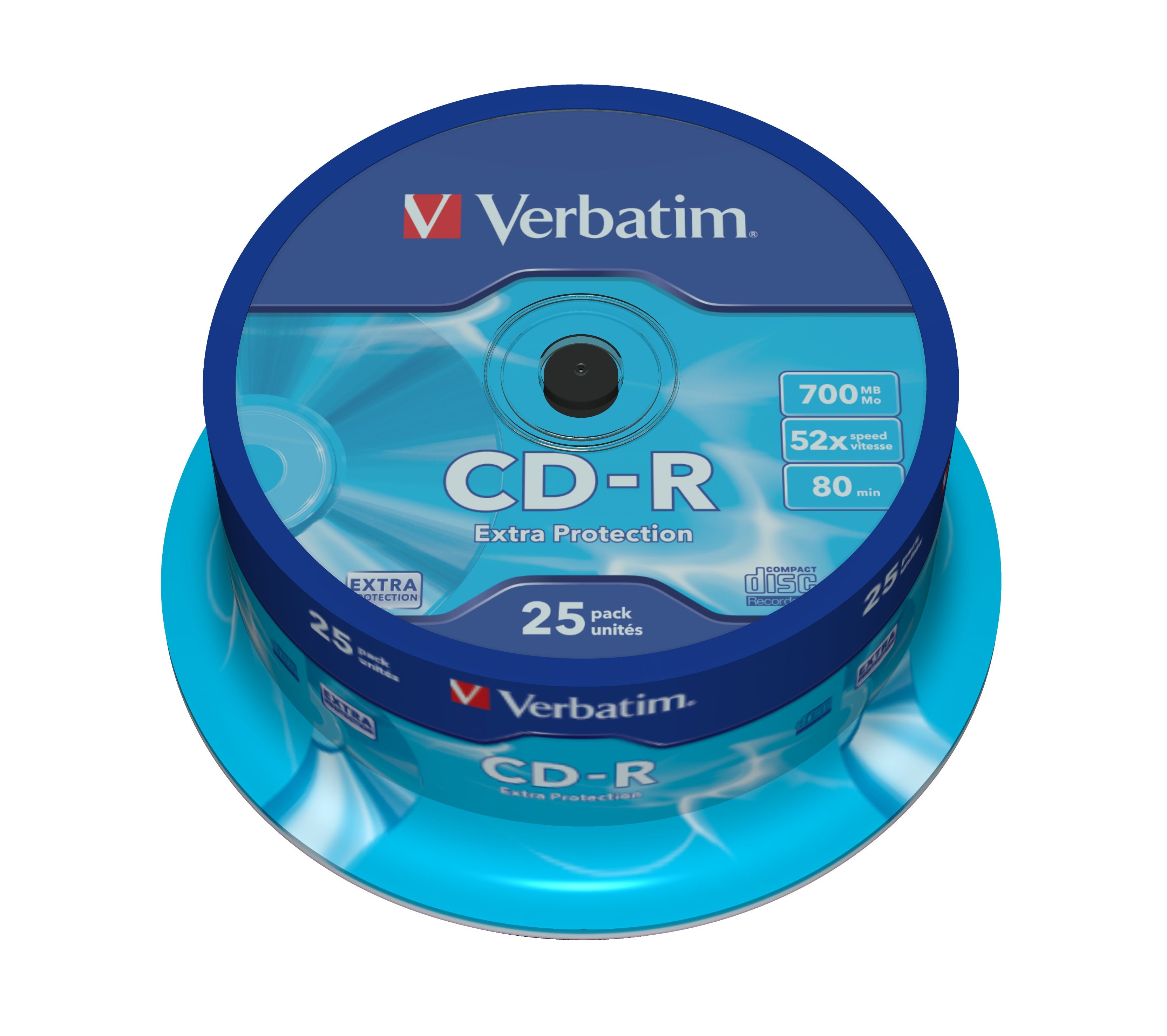 Verbatim CD-R Extra Protection - 25 x CD-R - 700 MB 52x, Ansicht 3