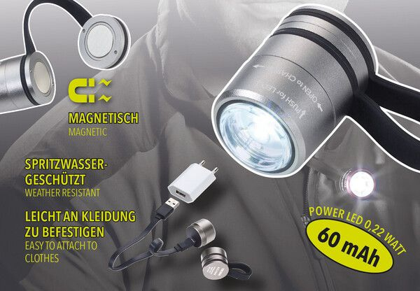 Troika Taschenlampe ECO RUN titanfarben, Ansicht 2