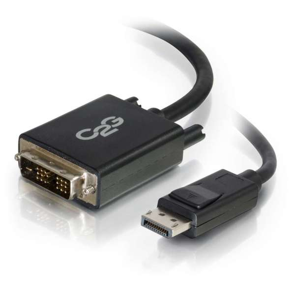 C2G 2m DisplayPort to Single Link DVI-D Adapter Cable M/M - DP to DVI - Black - DisplayPort-Kabel - DisplayPort (M), Ansicht 2