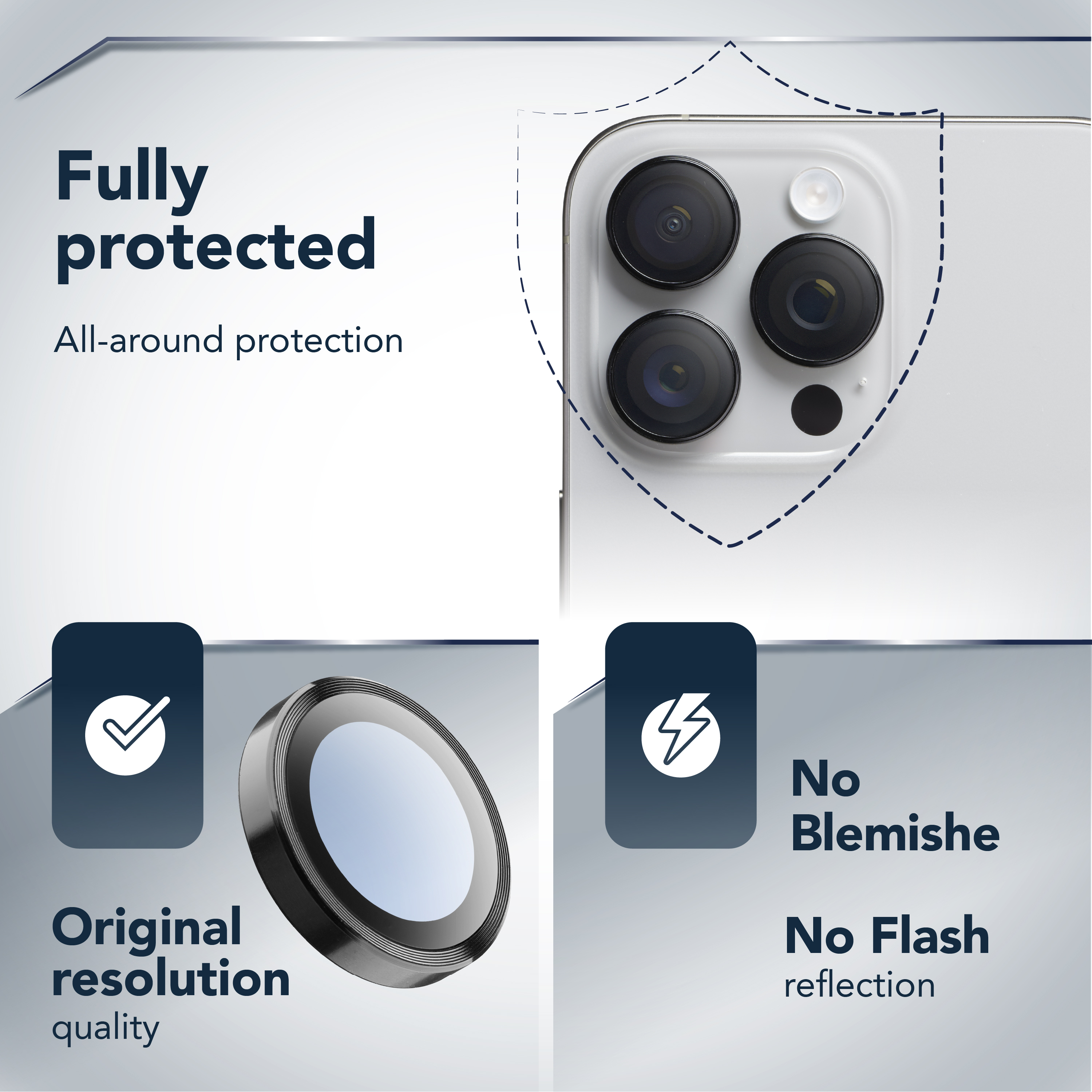Cellularline Camera Lens Protection Ring iPhone Air Clear, Ansicht 2