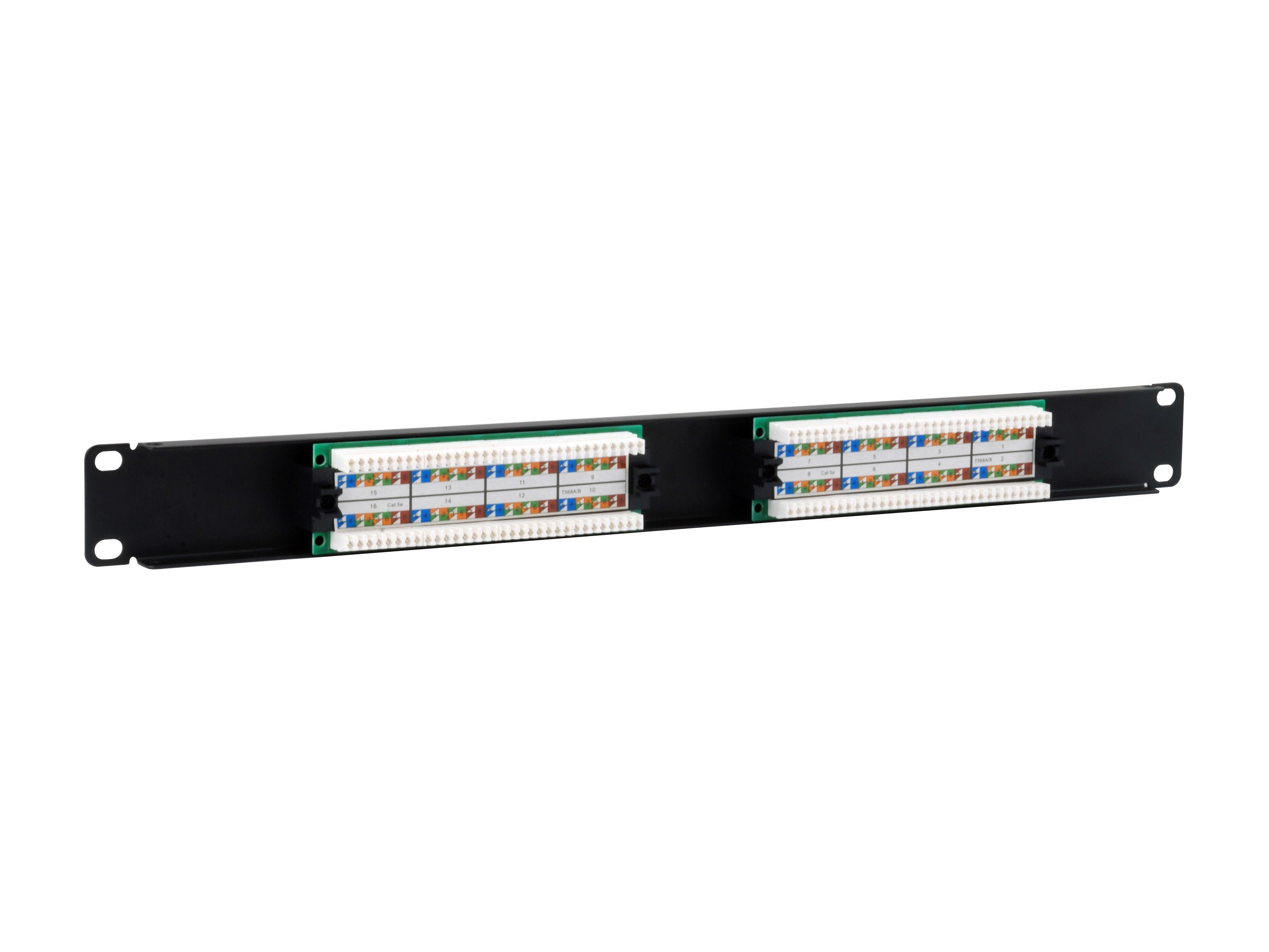 Equip 16-Port Cat.5e Ungeschirmtes Patch Panel - Black - 10/100/1000Base-T(X) - Gigabit Ethernet - 1000 Mbit/s - RJ-45, Ansicht 2