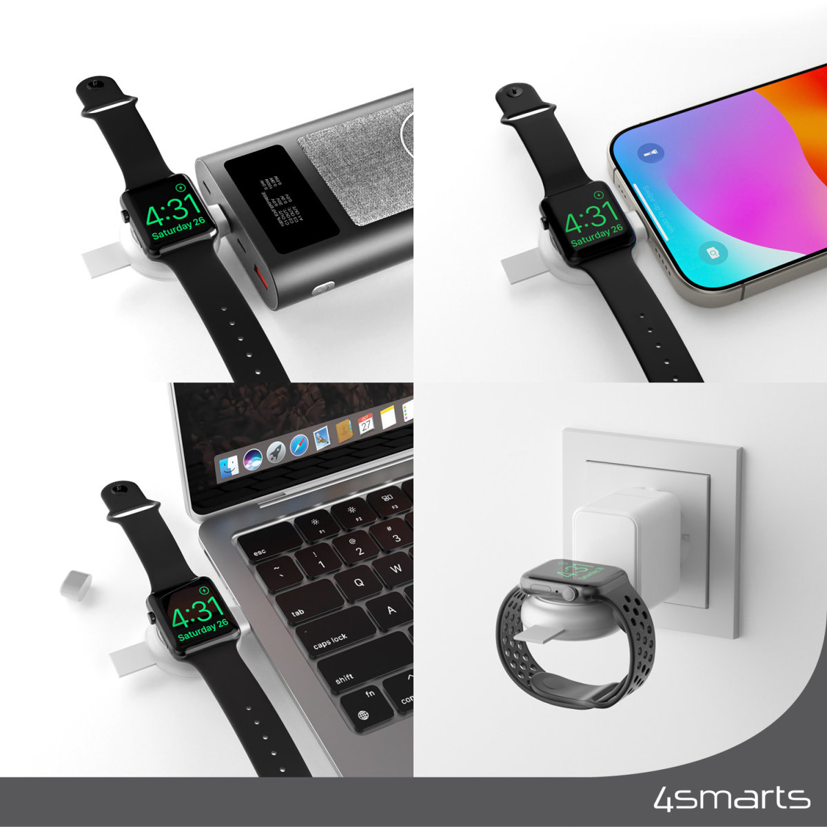 4smarts Trident - Kabelloses Ladegerät - Qi2 + AC-Netzteil - 25 Watt - 1 A (24 pin USB-C), Ansicht 3