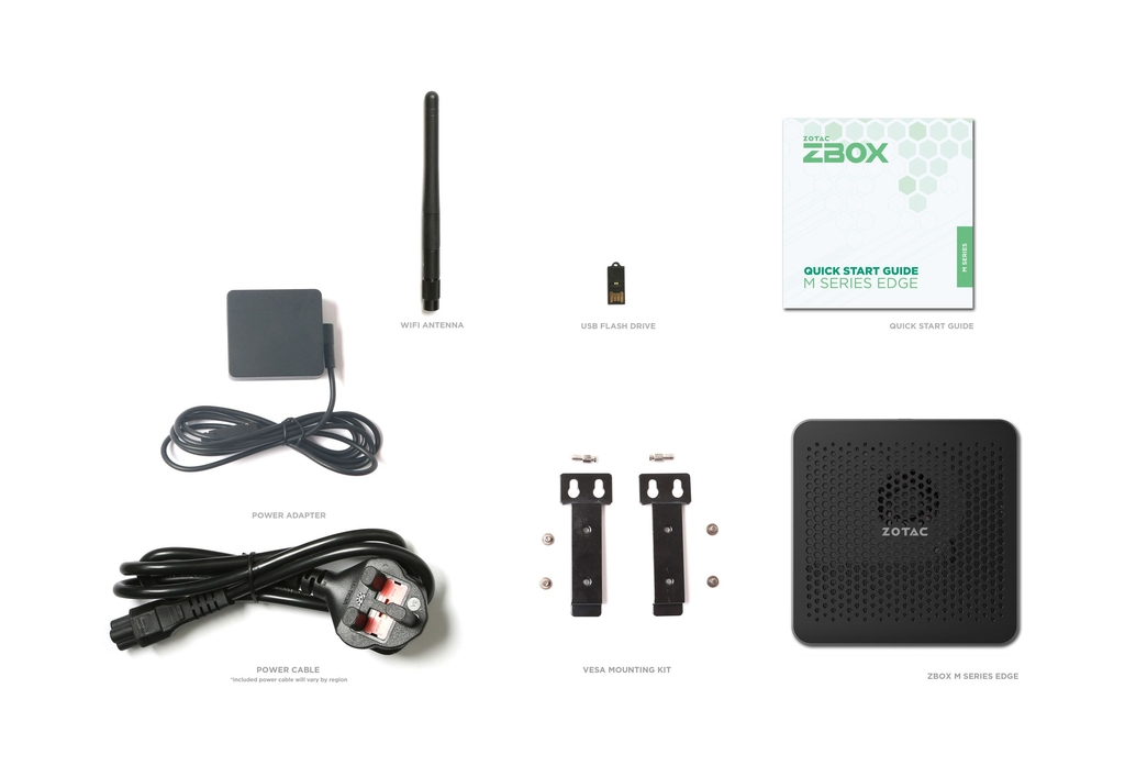 ZOTAC ZBOX M Series edge MI668 - Barebone - ultradünner Formfaktor, Ansicht 2