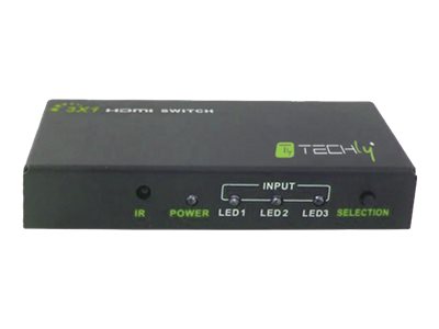 Techly HDMI 3 IN 1 OUT with Remote Control, 4Kx2K, 3D, Ansicht 4