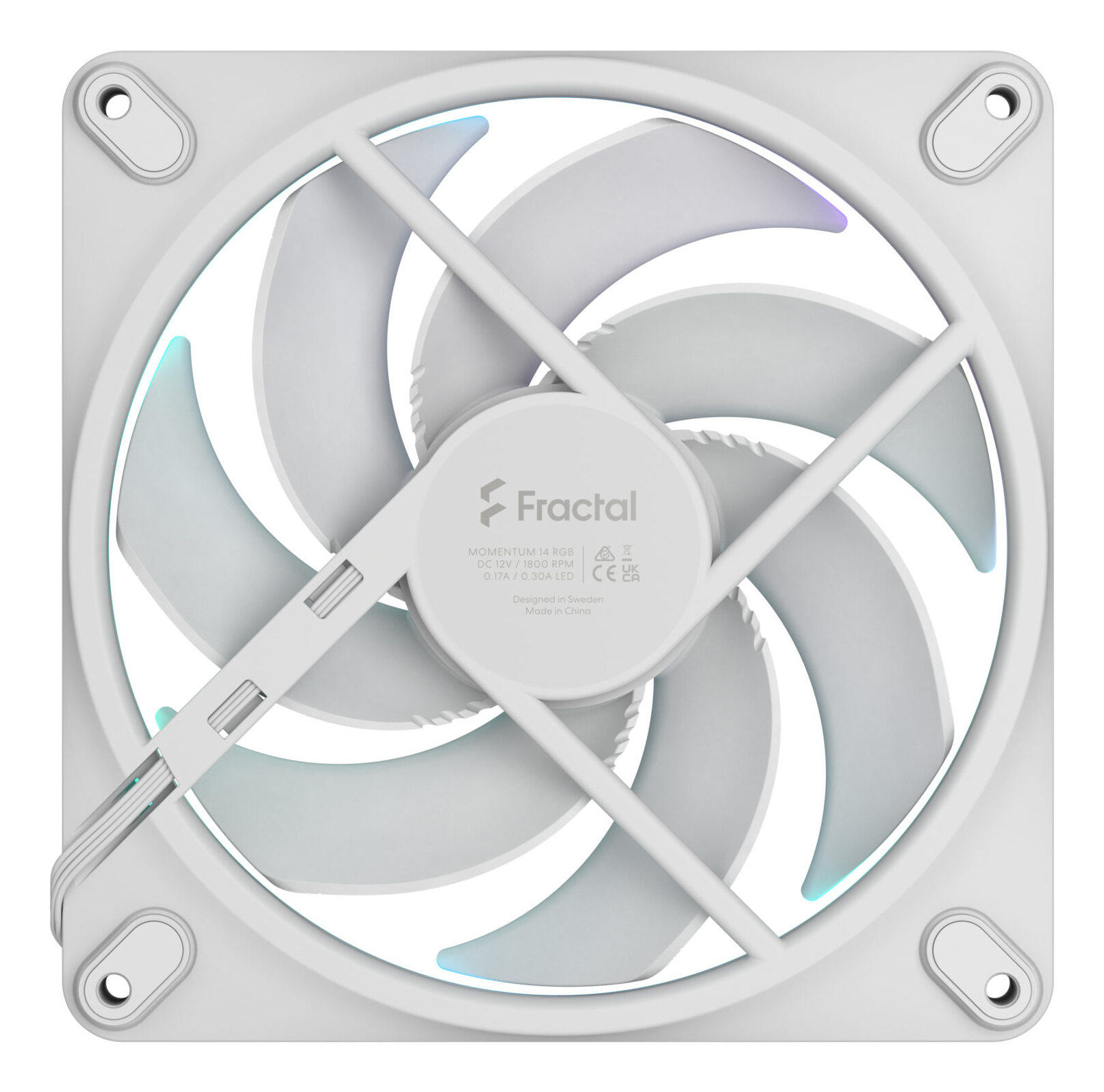 Fractal Design Momentum 14 RGB - Gehäuselüfter - Weiß, Ansicht 2