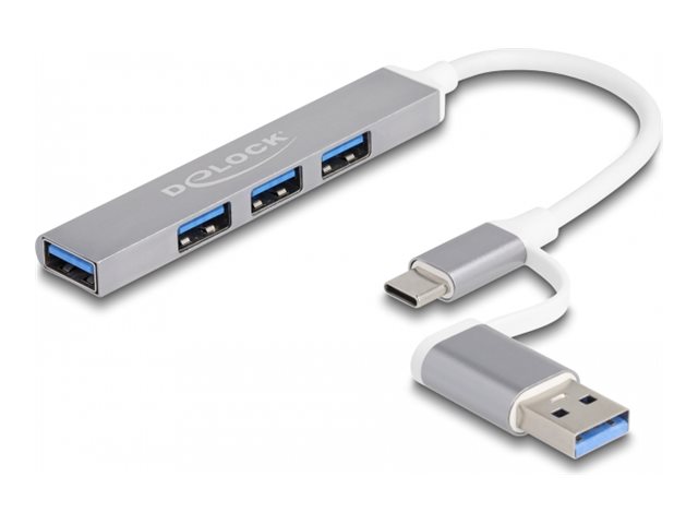 DeLock - Hub - 3 x USB 2.0 + 1 x USB 3.2