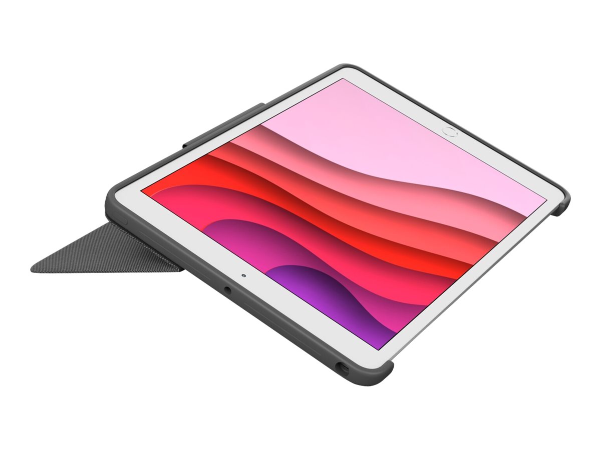 Logitech Combo Touch - Tastatur und Foliohülle - mit Trackpad - hintergrundbeleuchtet - Apple Smart connector - QWERTY - Nordisch (DänischFinnischNorwegischSchwedisch)