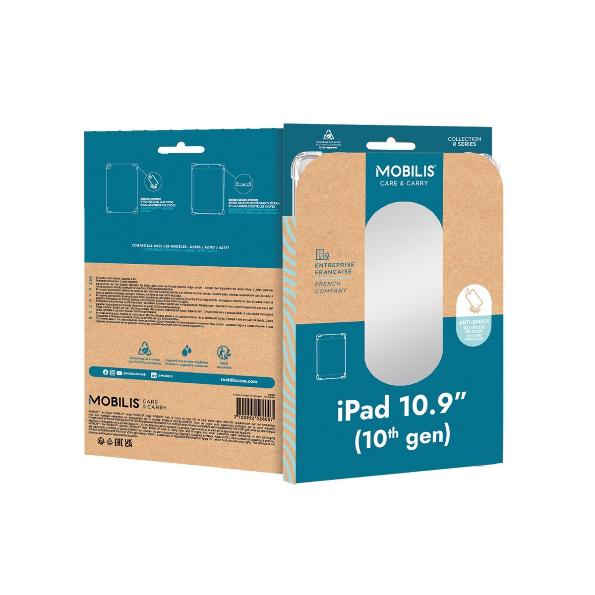 Mobilis R-Series - Tablethülle - verstärke Kanten - durchsichtig - für Apple 10.9-inch iPad (10. Gen), Ansicht 2
