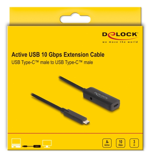 Delock Aktives USB 10 Gbps Verlängerungskabel USB-C 3 m - Digital/Daten - Strom/Netzteil, Ansicht 4